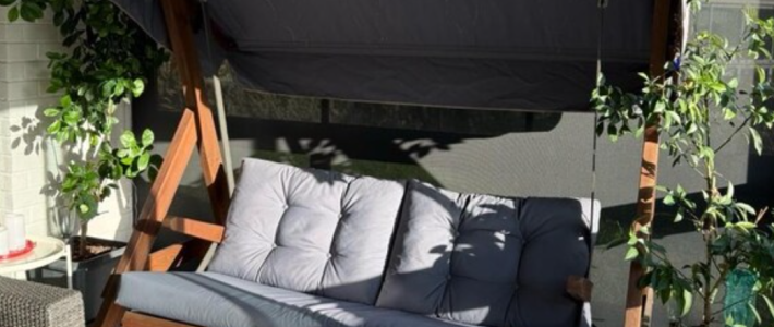 2.el ahşap salıncak sağlam sorunsuz bahçe balkon salıncağı